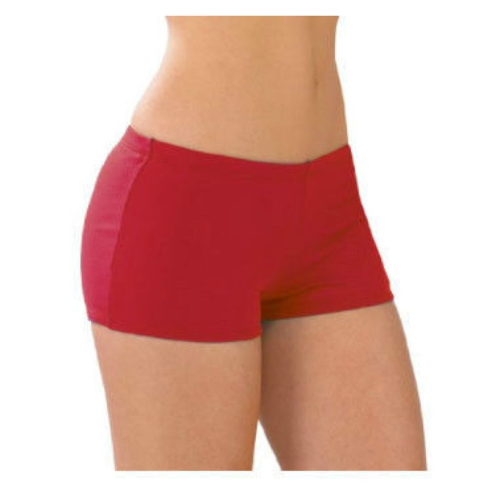 Body Wrappers 067 Girl's 8-10 (Fits Child 6X- 7) Scarlet Red Hot Short Panty
